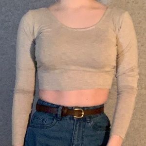 tan crop top